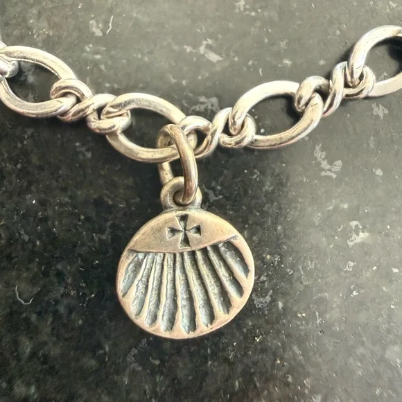 NWOT James Avery Sterling Charm Bracelet with Baptism Shell - Picture 3 of 6